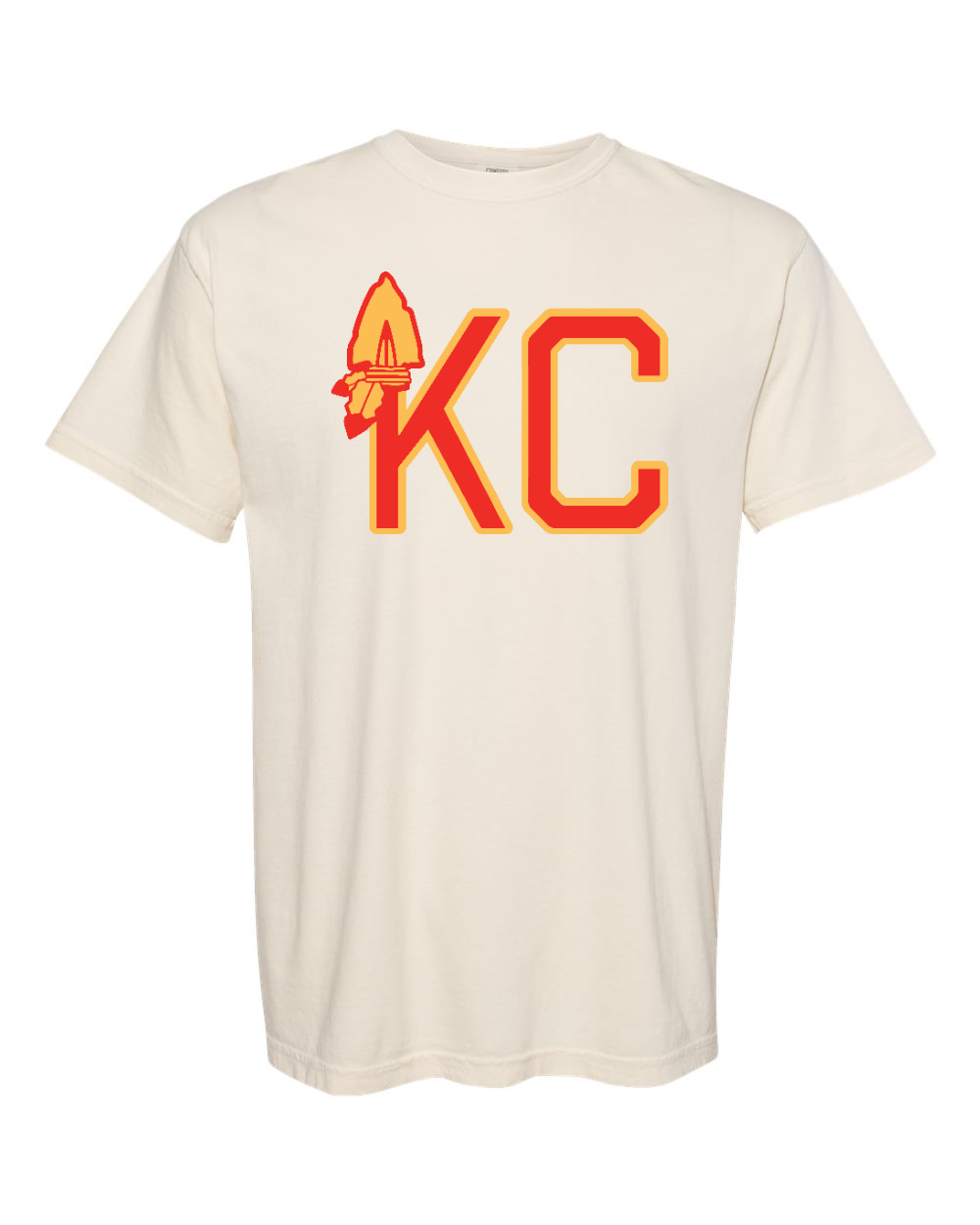 Unisex Garment-Dyed Heavyweight T-Shirt Ivory front mockup