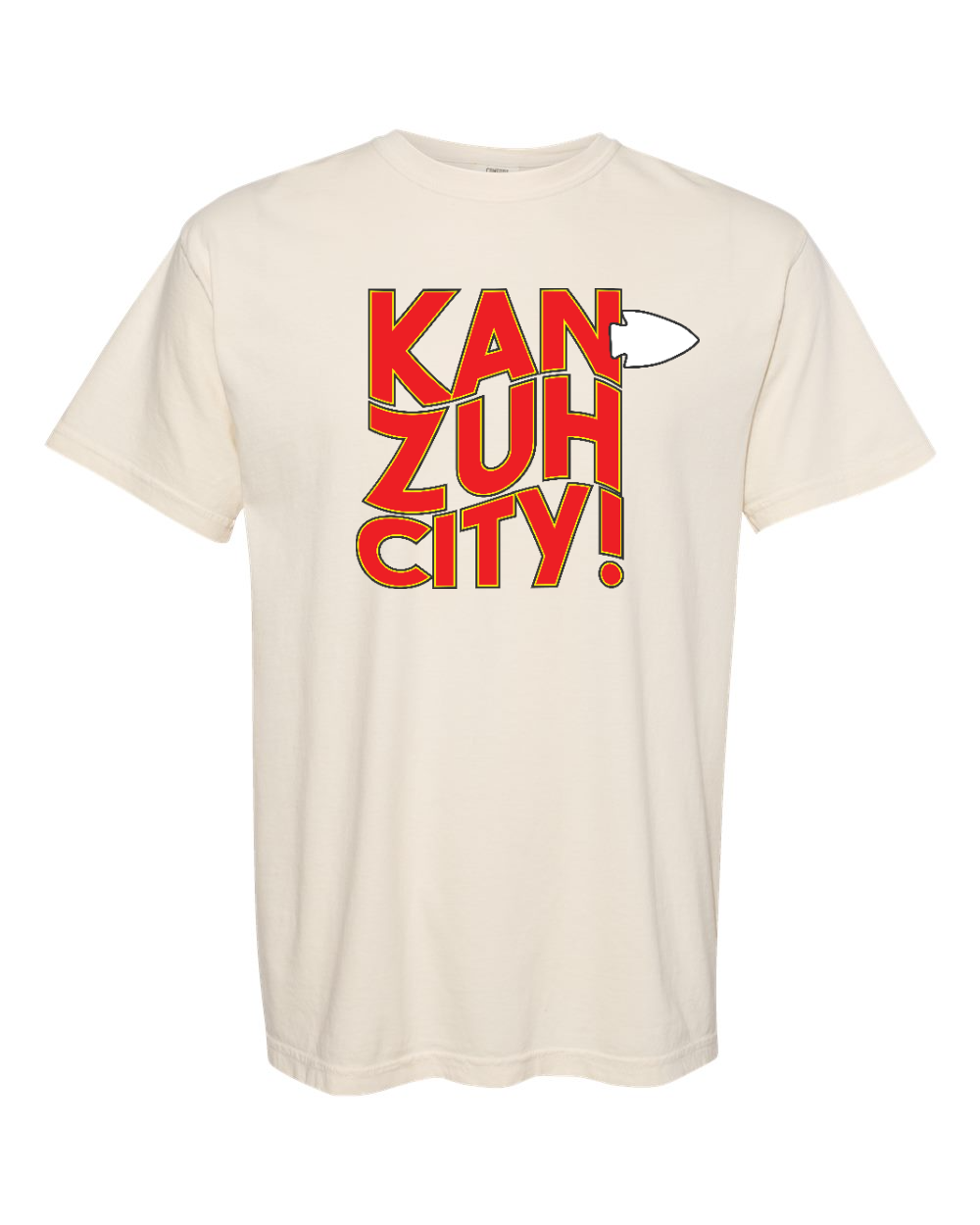 Unisex Garment-Dyed Heavyweight T-Shirt Ivory front mockup