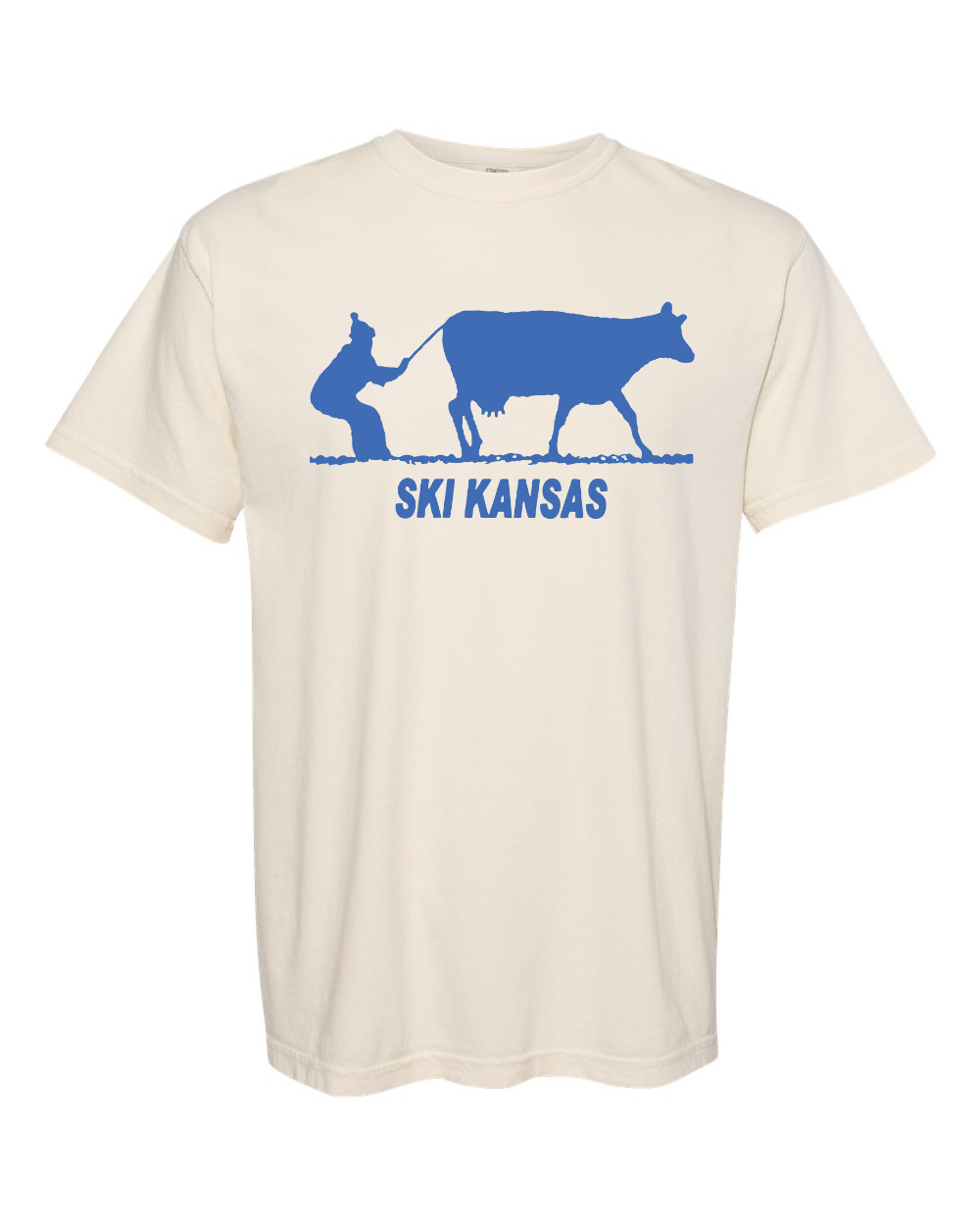 Unisex Garment-Dyed Heavyweight T-Shirt Ivory front mockup