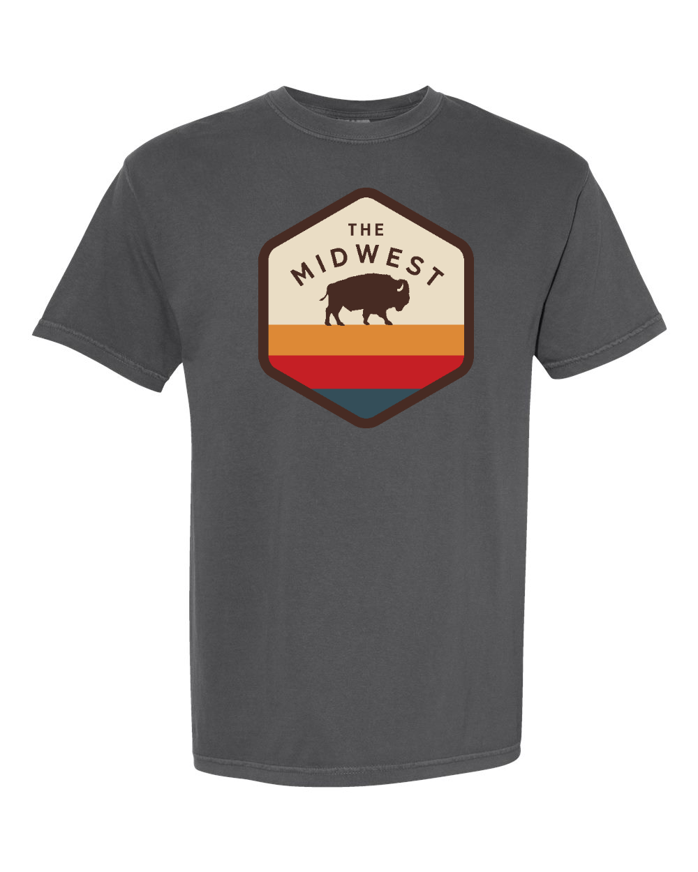 Unisex Garment-Dyed Heavyweight T-Shirt Pepper front mockup