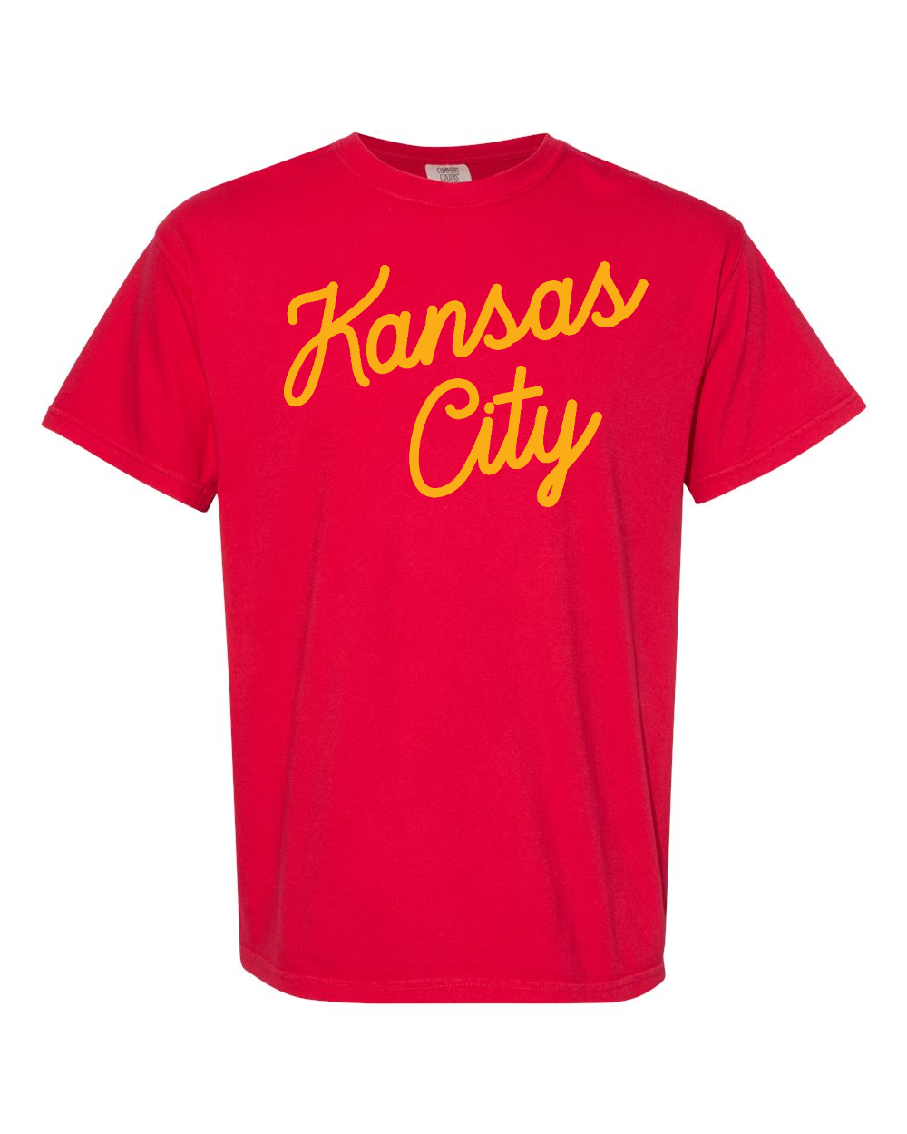 Unisex Garment-Dyed Heavyweight T-Shirt Red front mockup