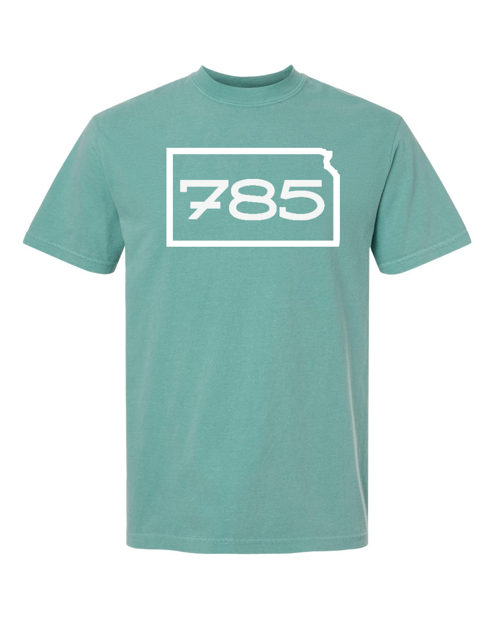 Unisex Garment-Dyed Heavyweight T-Shirt Seafoam front mockup
