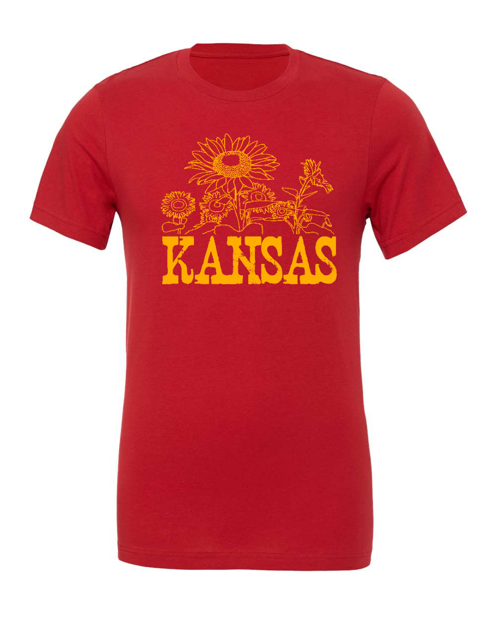 Jersey Tee Canvas Red front mockup
