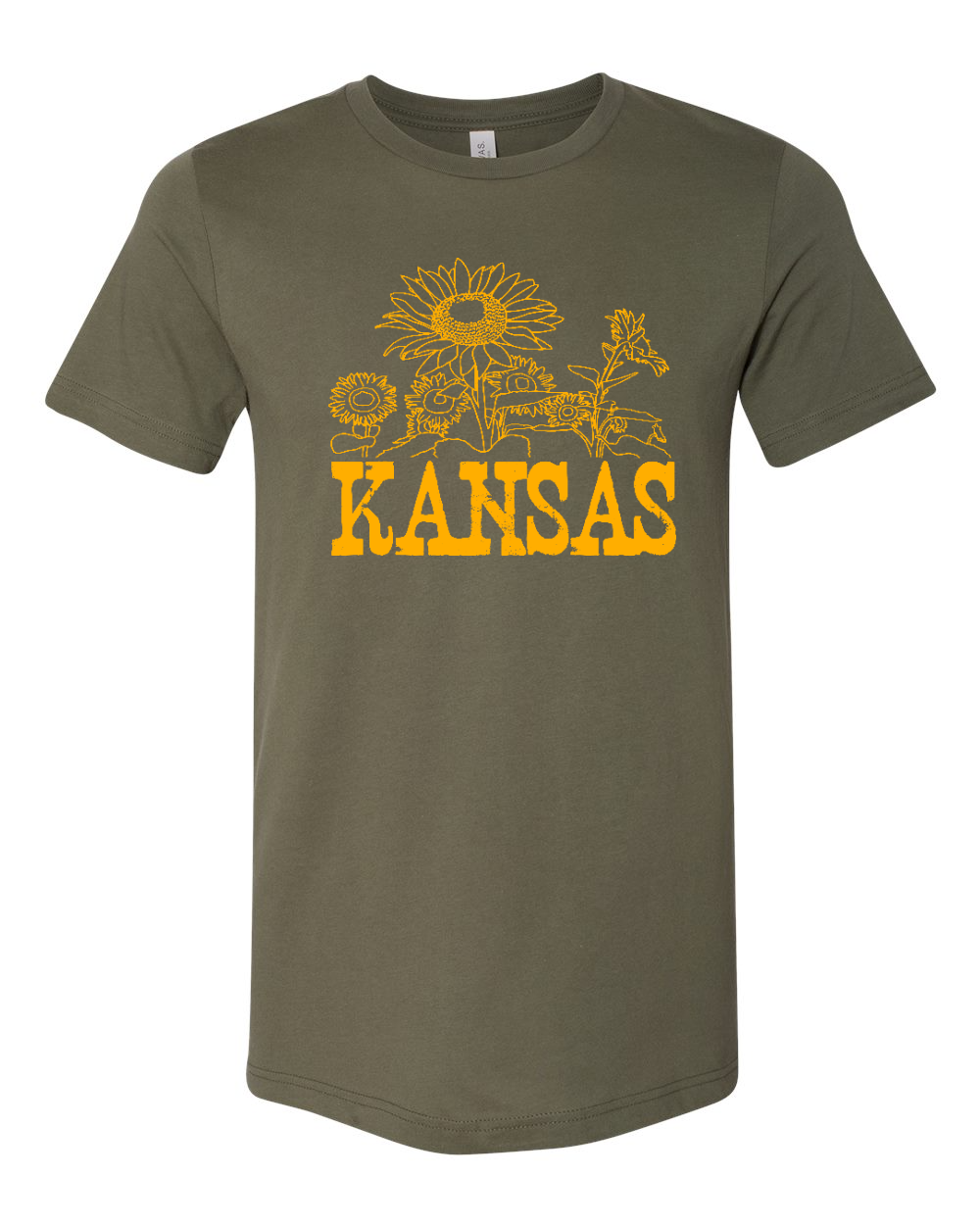 Jersey Tee Military Green front mockup