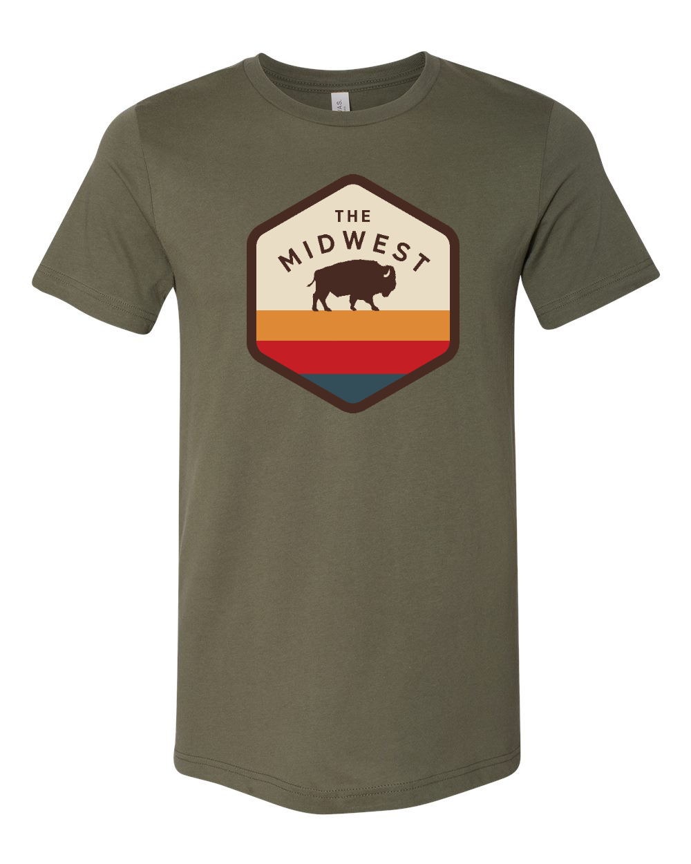 Jersey Tee Military Green front mockup