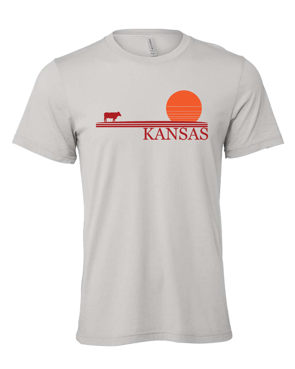 Jersey Tee Solid Athletic Grey front mockup