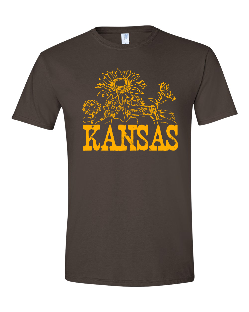Unisex Softstyle® T-Shirt Dark Chocolate front mockup