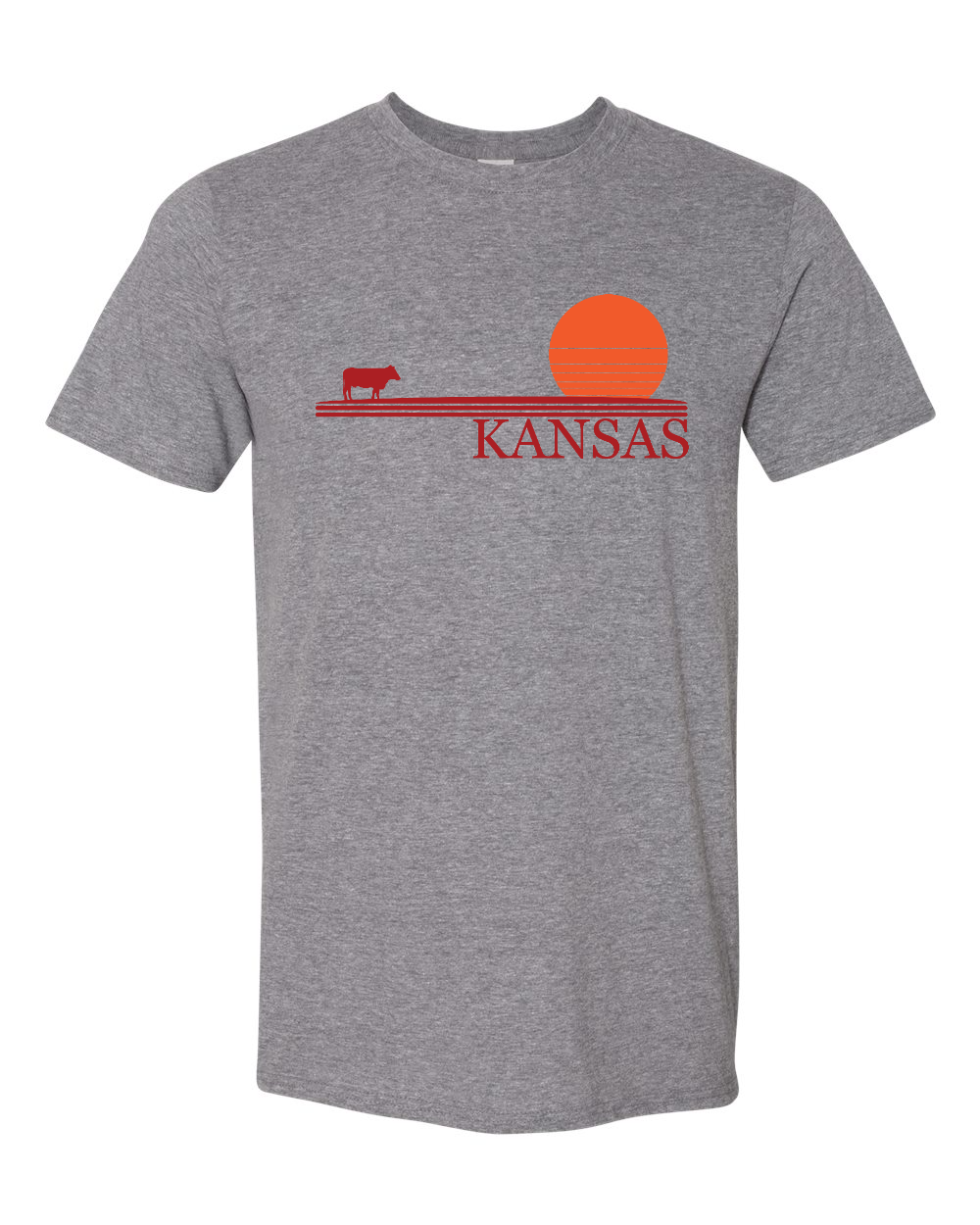 Unisex Softstyle® T-Shirt Graphite Heather front mockup