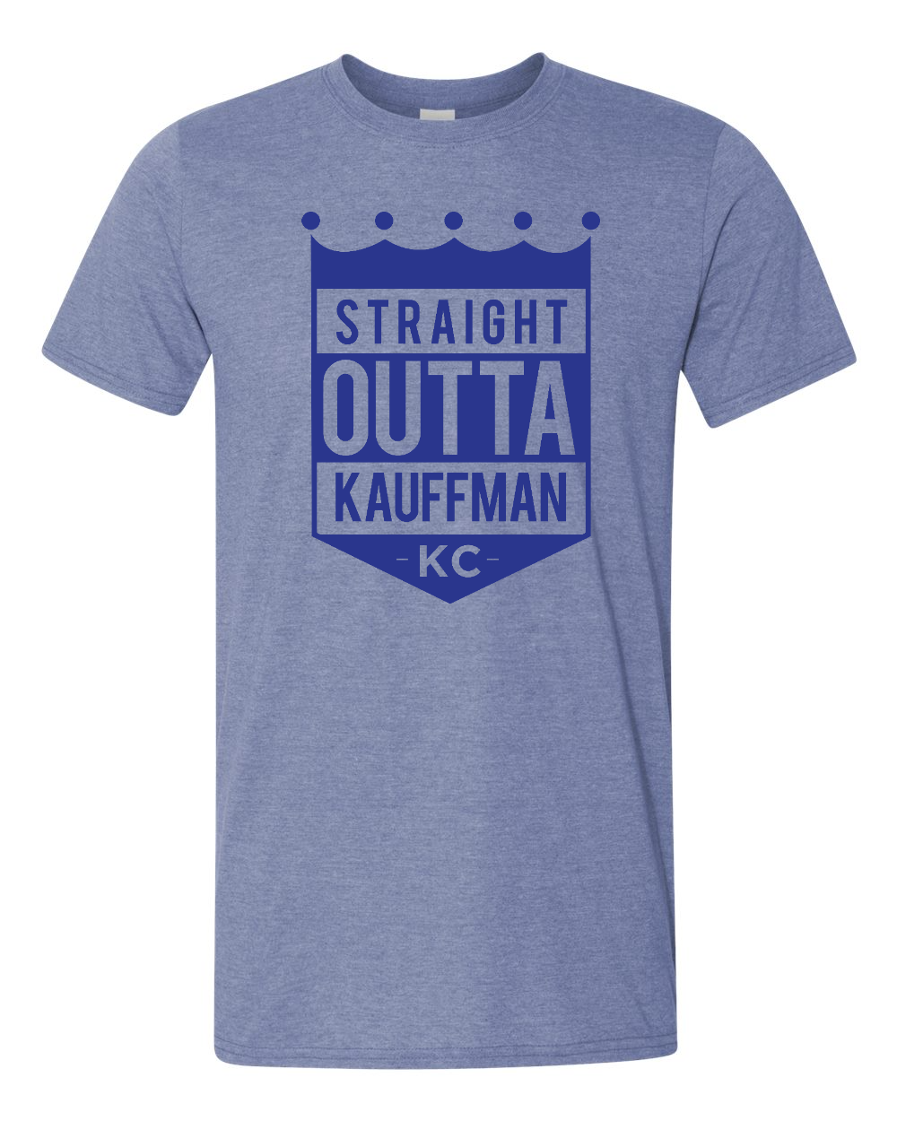 Unisex Softstyle® T-Shirt Heather Indigo front mockup