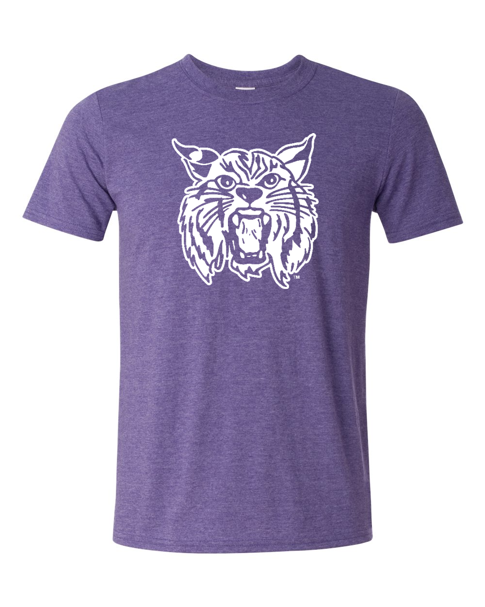 Unisex Softstyle® T-Shirt Heather Purple front mockup