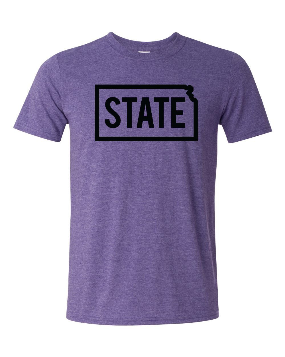 Unisex Softstyle® T-Shirt Heather Purple front mockup