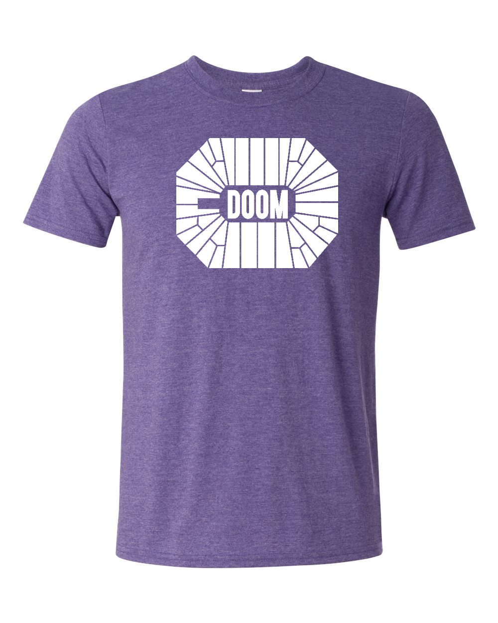 Unisex Softstyle® T-Shirt Heather Purple front mockup