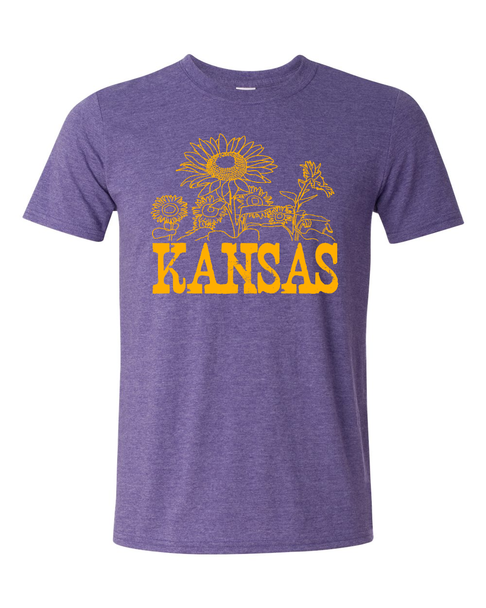 Unisex Softstyle® T-Shirt Heather Purple front mockup