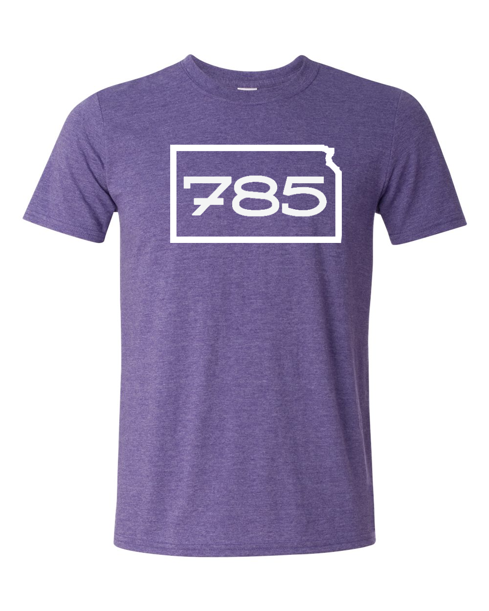 Unisex Softstyle® T-Shirt Heather Purple front mockup