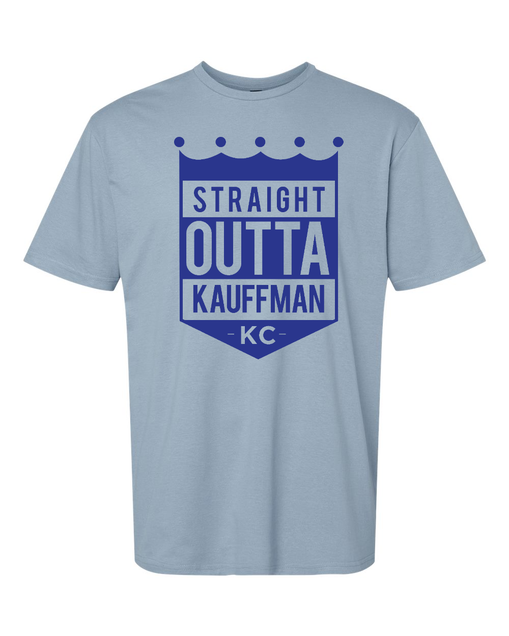 Unisex Softstyle® T-Shirt Stone Blue front mockup