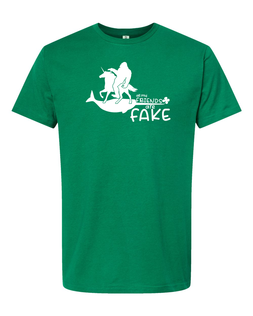 Unisex Fine Jersey T-Shirt Kelly Green front mockup