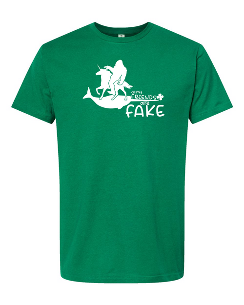 Unisex Fine Jersey T-Shirt Kelly Green front mockup