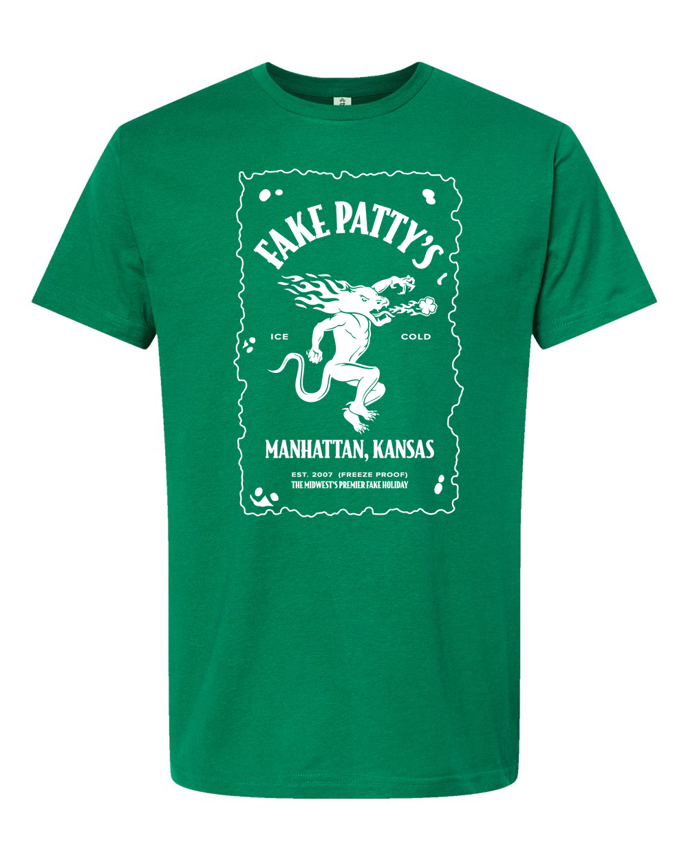 Unisex Fine Jersey T-Shirt Kelly Green front mockup