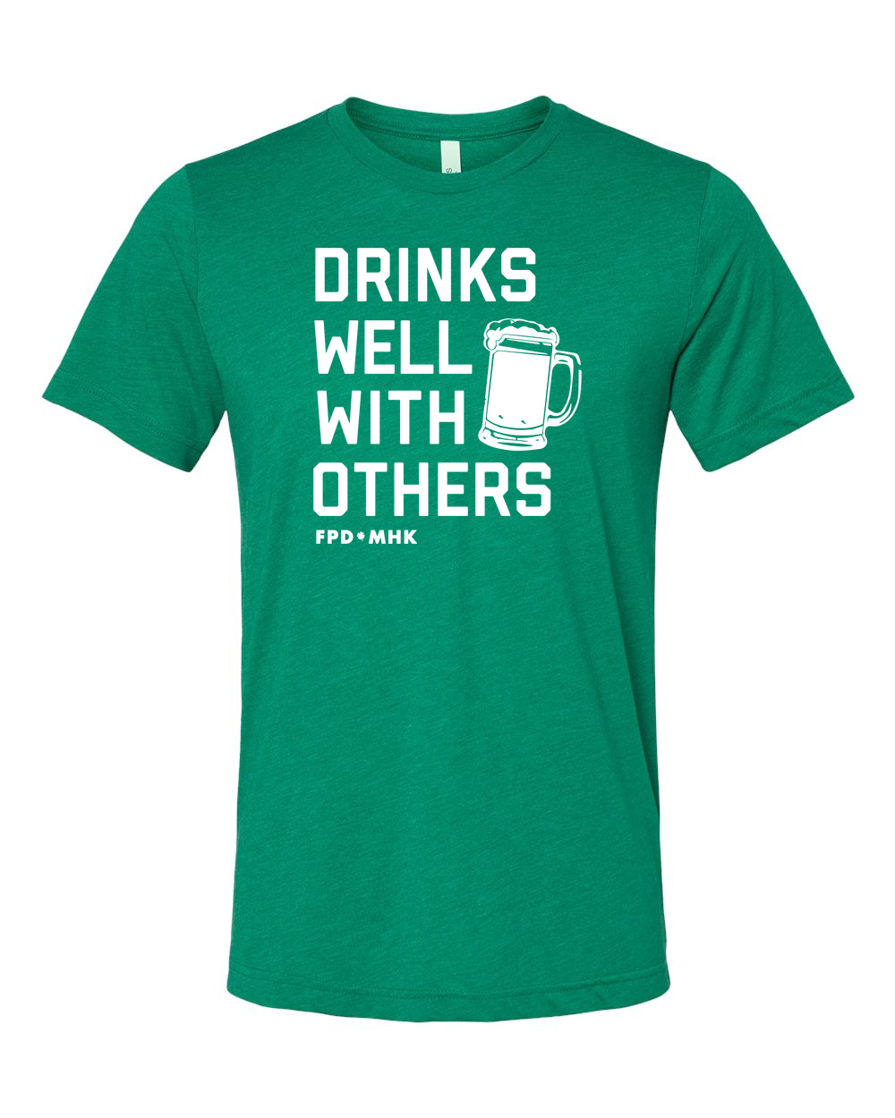 Triblend Tee Kelly Triblend front mockup