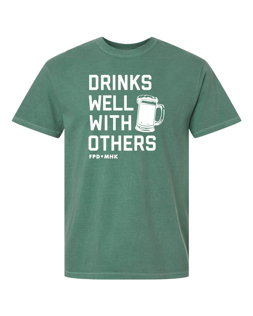 Unisex Garment-Dyed Heavyweight T-Shirt Light Green front mockup