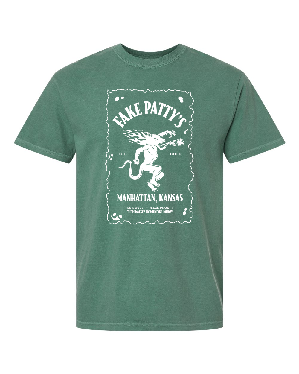 Unisex Garment-Dyed Heavyweight T-Shirt Light Green front mockup