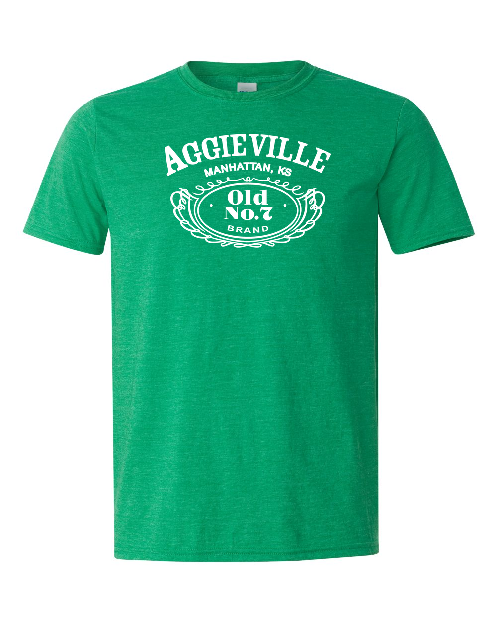 Unisex Softstyle® T-Shirt Heather Irish Green front mockup