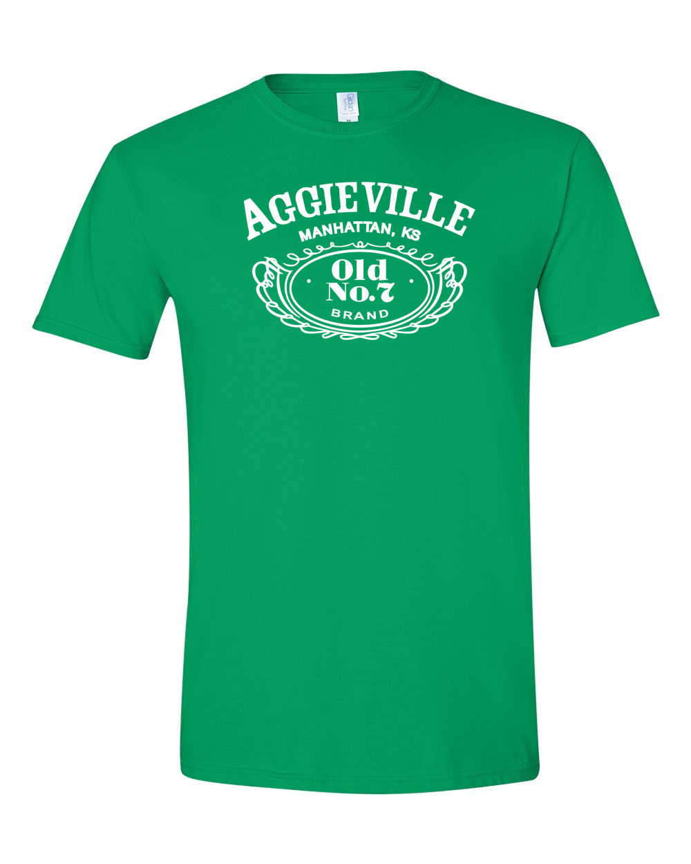 Unisex Softstyle® T-Shirt Irish Green front mockup