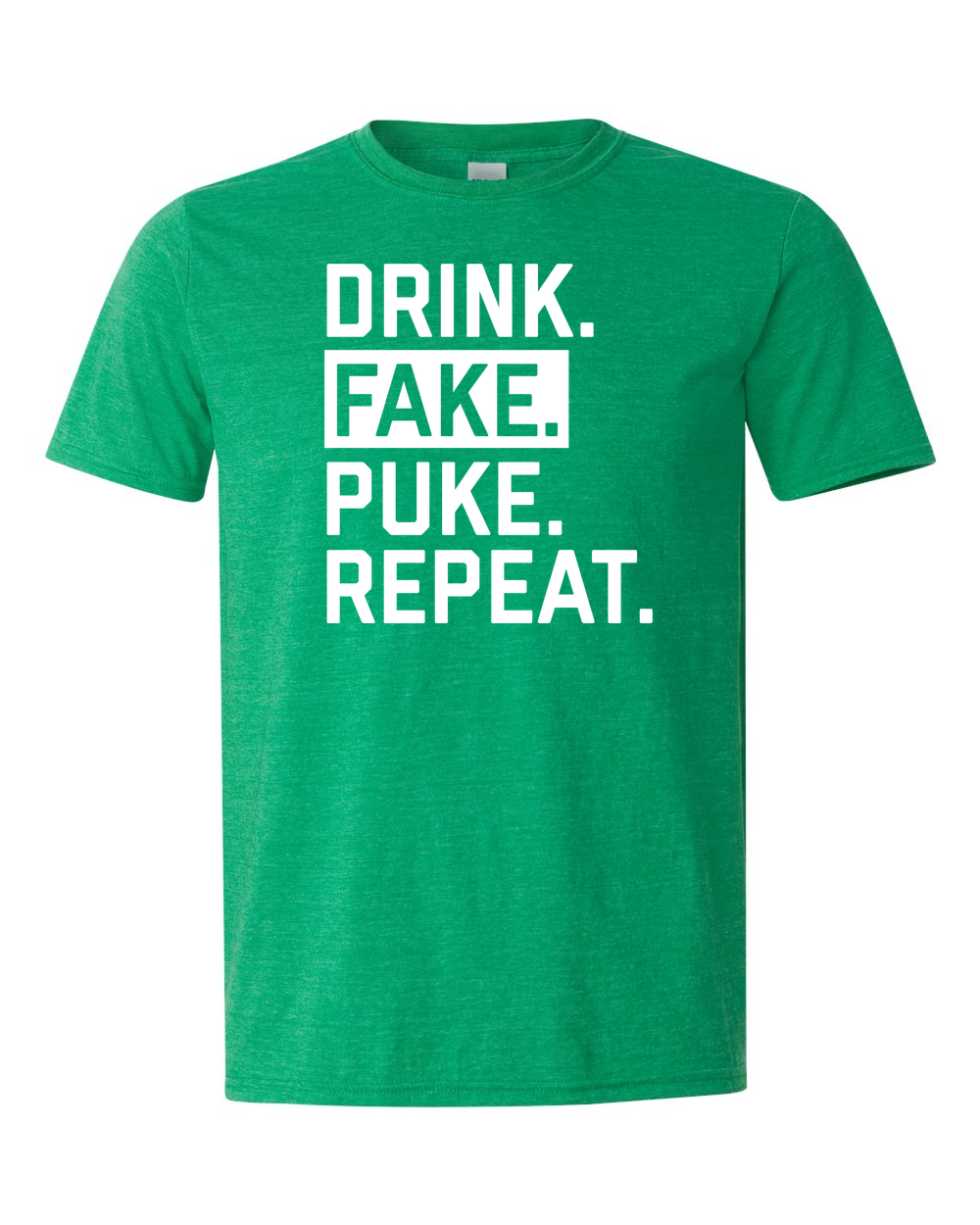 Unisex Softstyle® T-Shirt Heather Irish Green front mockup