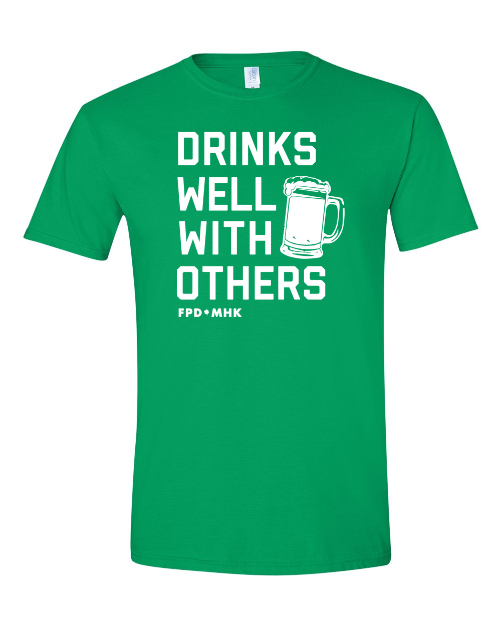 Unisex Softstyle® T-Shirt Irish Green front mockup