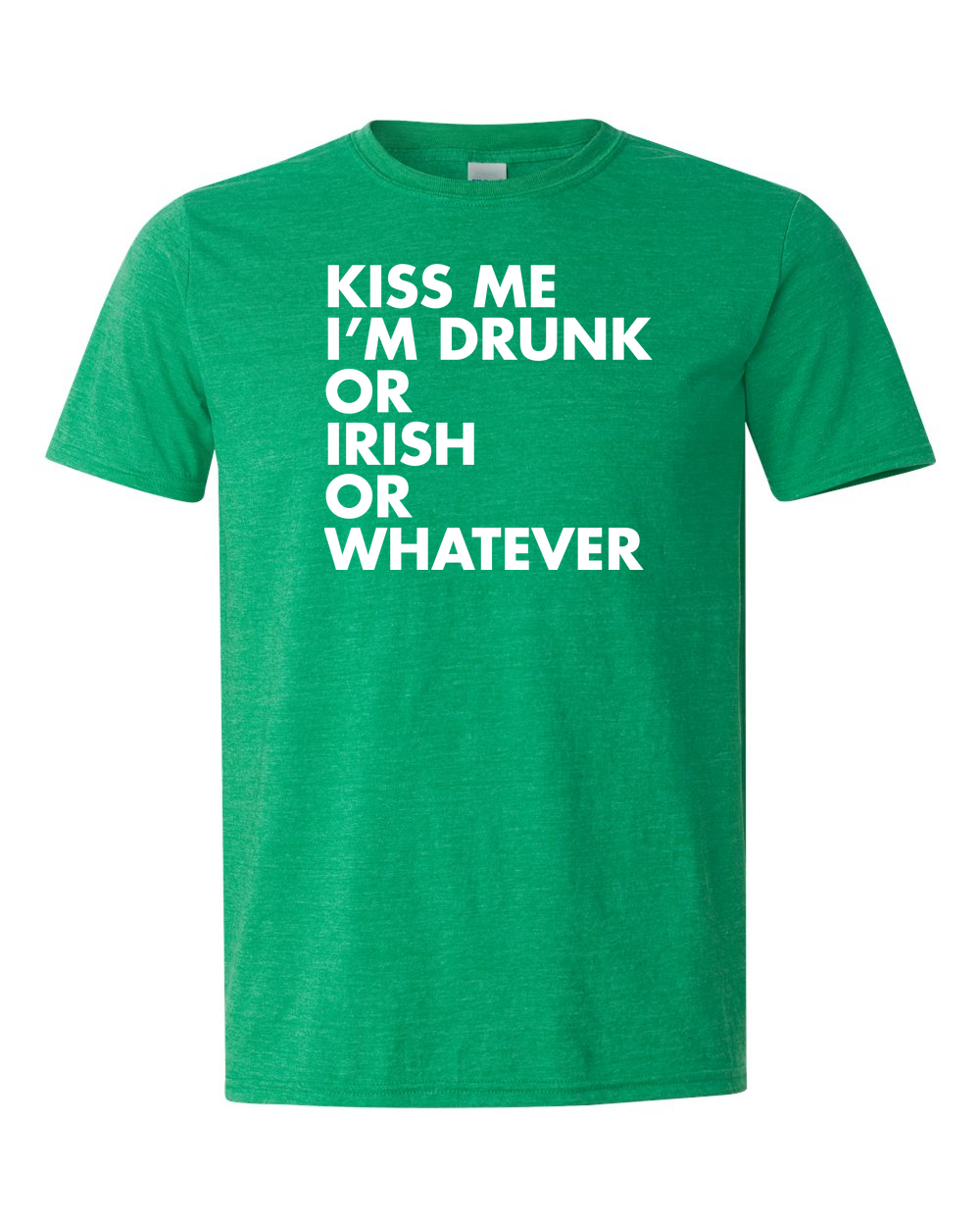 Unisex Softstyle® T-Shirt Heather Irish Green front mockup