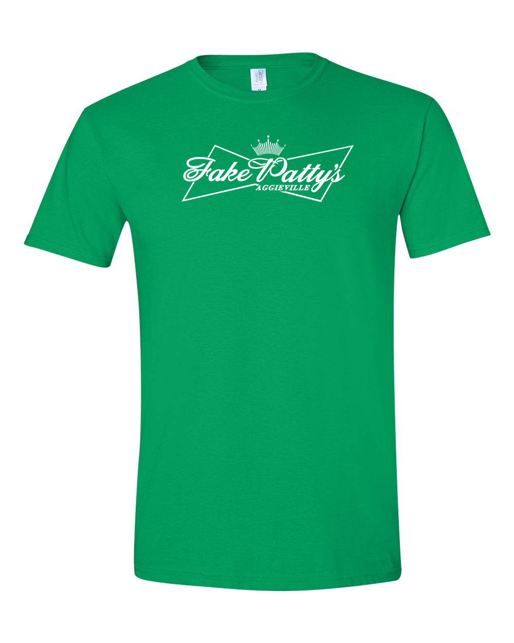 Unisex Softstyle® T-Shirt Irish Green front mockup