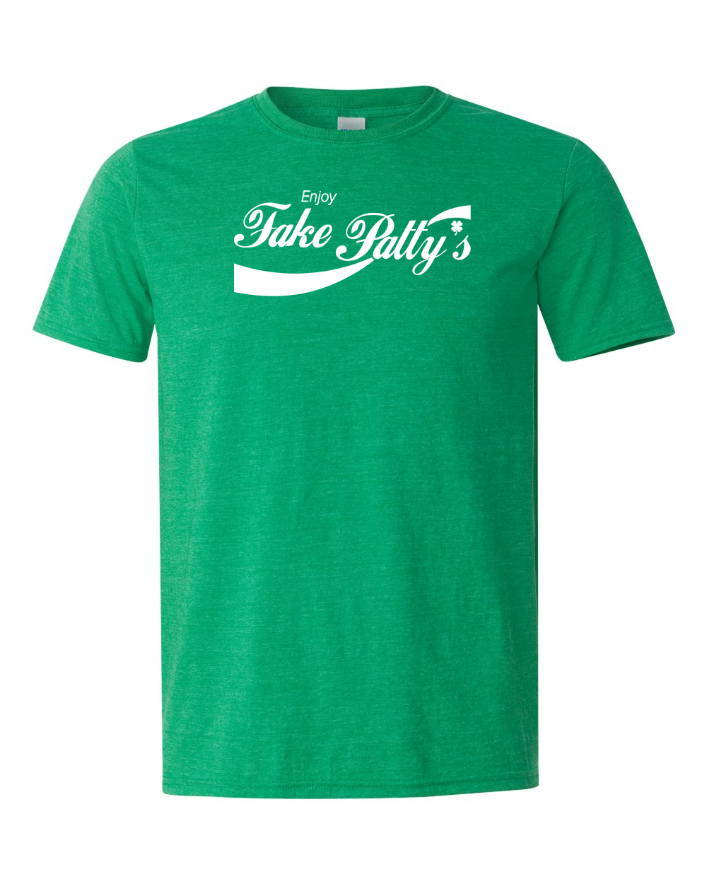 Unisex Softstyle® T-Shirt Heather Irish Green front mockup