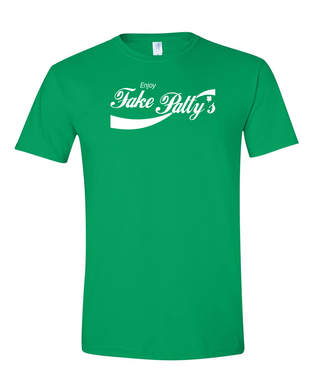 Unisex Softstyle® T-Shirt Irish Green front mockup