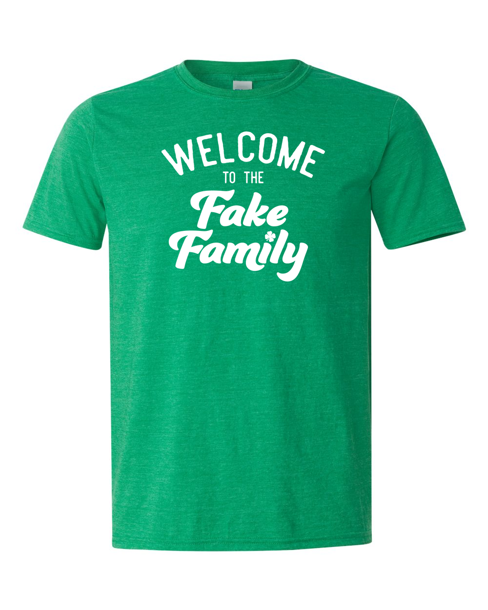 Unisex Softstyle® T-Shirt Heather Irish Green front mockup