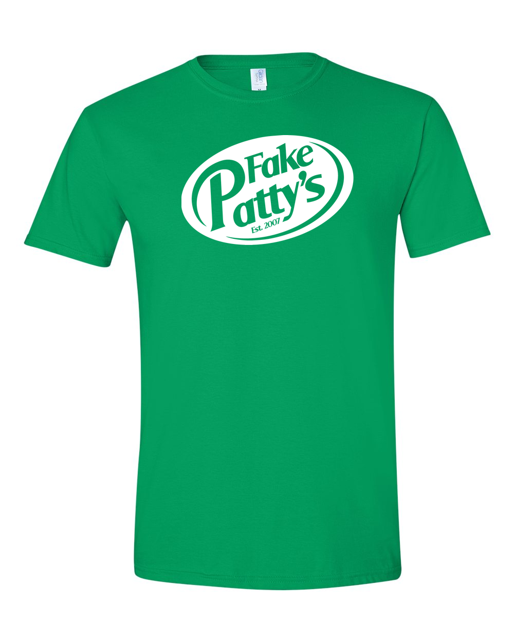 Unisex Softstyle® T-Shirt Irish Green front mockup