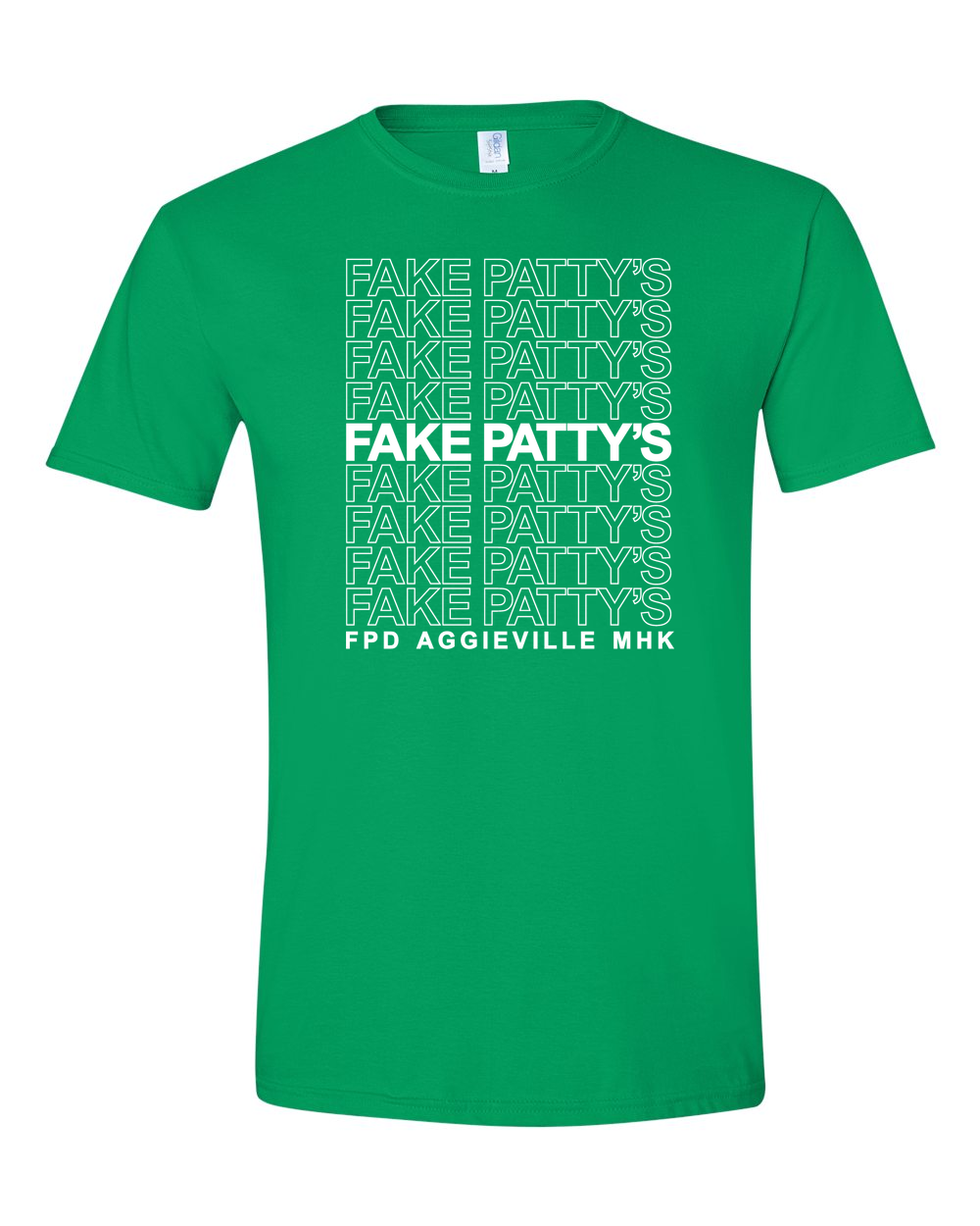 Unisex Softstyle® T-Shirt Irish Green front mockup