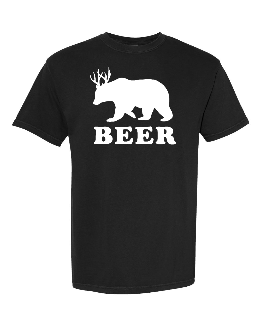 Comfort Colors 1717 Unisex Garment-Dyed Heavyweight T-Shirt Black front mockup