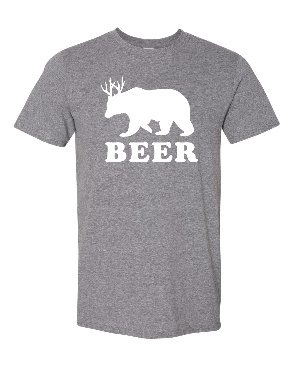 Gildan 64000 Unisex Softstyle® T-Shirt Graphite Heather front mockup