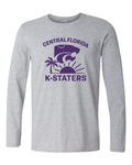 Gildan Unisex Softstyle® Long Sleeve T-Shirt Sport Grey front mockup
