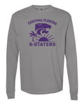 Comfort Colors Unisex Garment-Dyed Heavyweight Long Sleeve T-Shirt Grey front mockup
