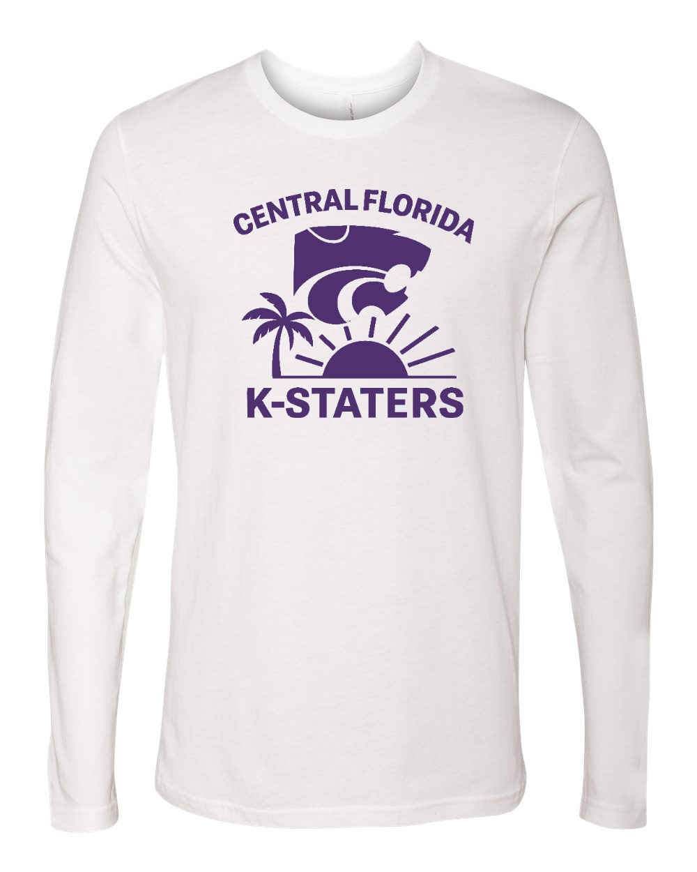Next Level Unisex Cotton Long Sleeve T-Shirt White front mockup