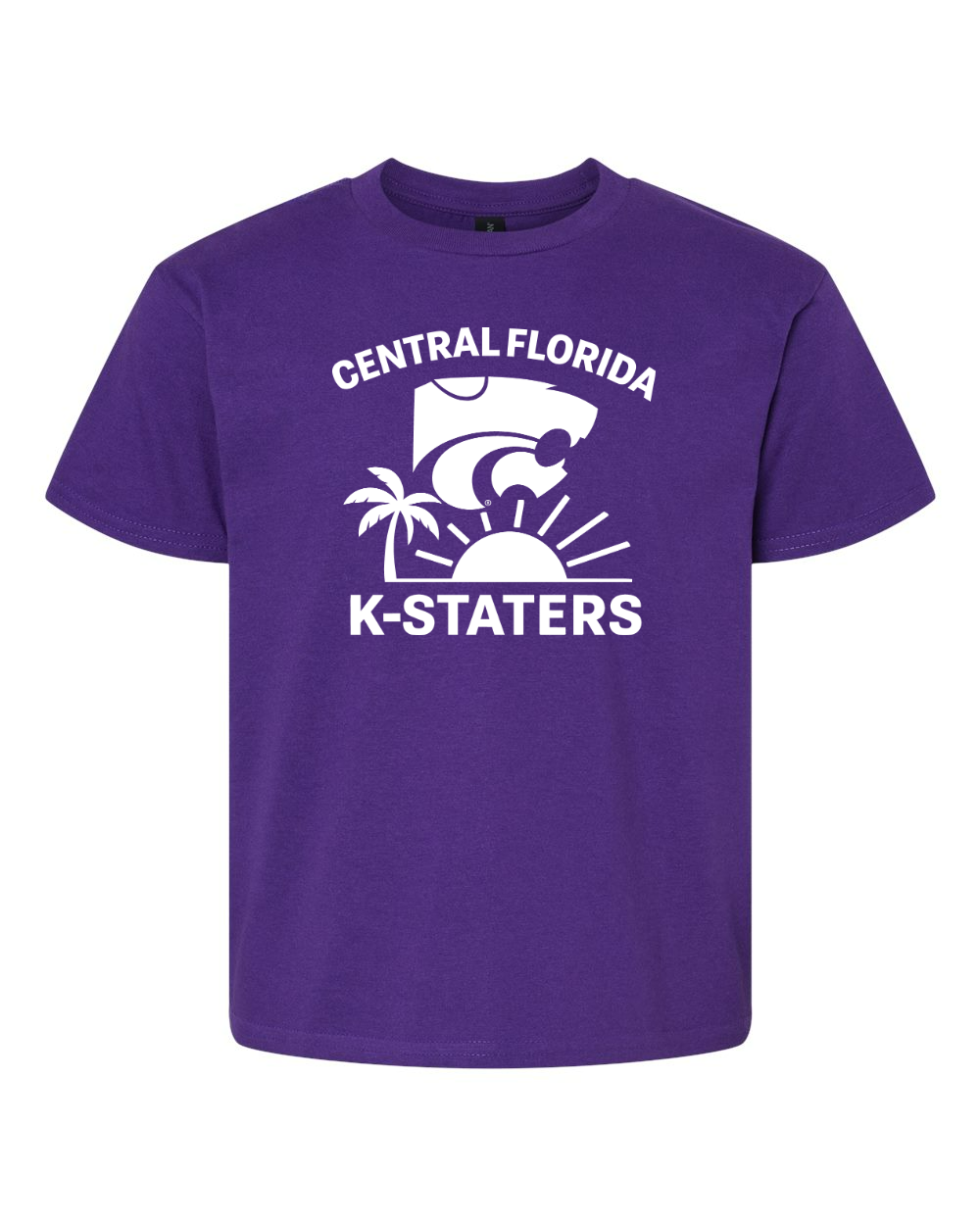 Gildan Youth Softstyle® T-Shirt Purple front mockup