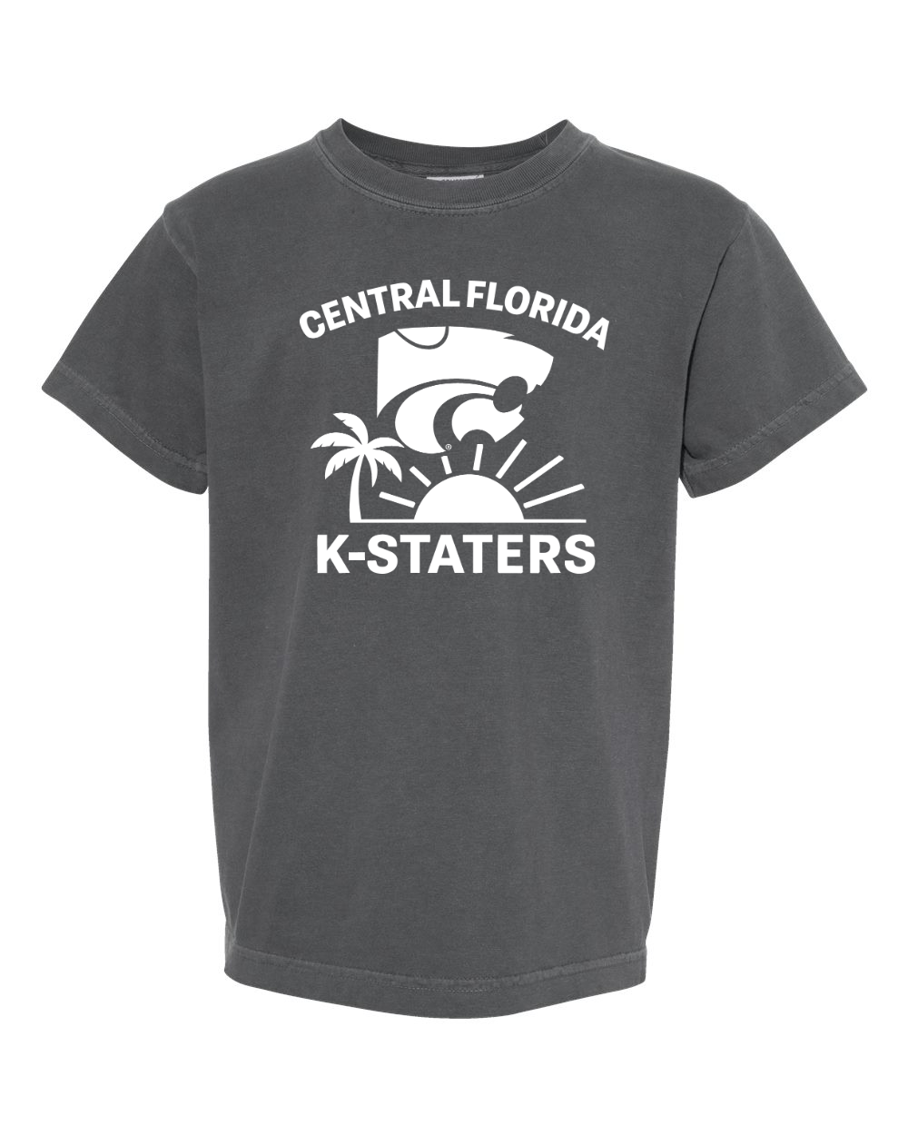 Comfort Colors Youth Garment-Dyed Heavyweight T-Shirt Pepper front mockup