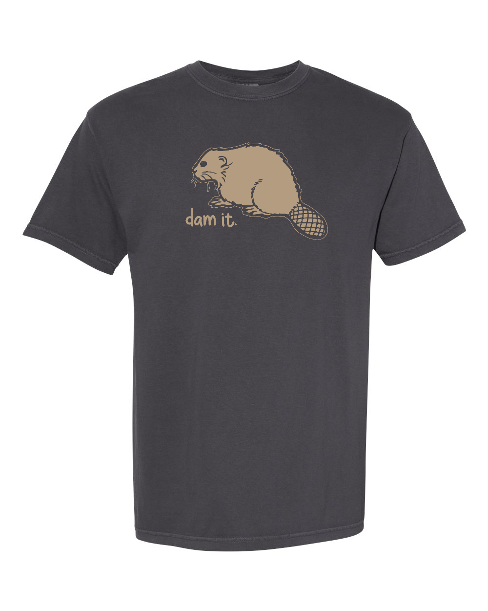 Comfort Colors 1717 Unisex Garment-Dyed Heavyweight T-Shirt Graphite front mockup