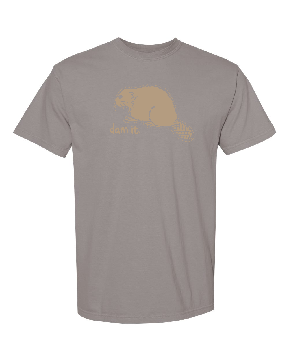Comfort Colors 1717 Unisex Garment-Dyed Heavyweight T-Shirt Grey front mockup