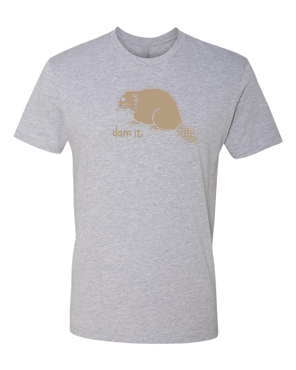Next Level 3600 Unisex Cotton Tee Heather Grey front mockup
