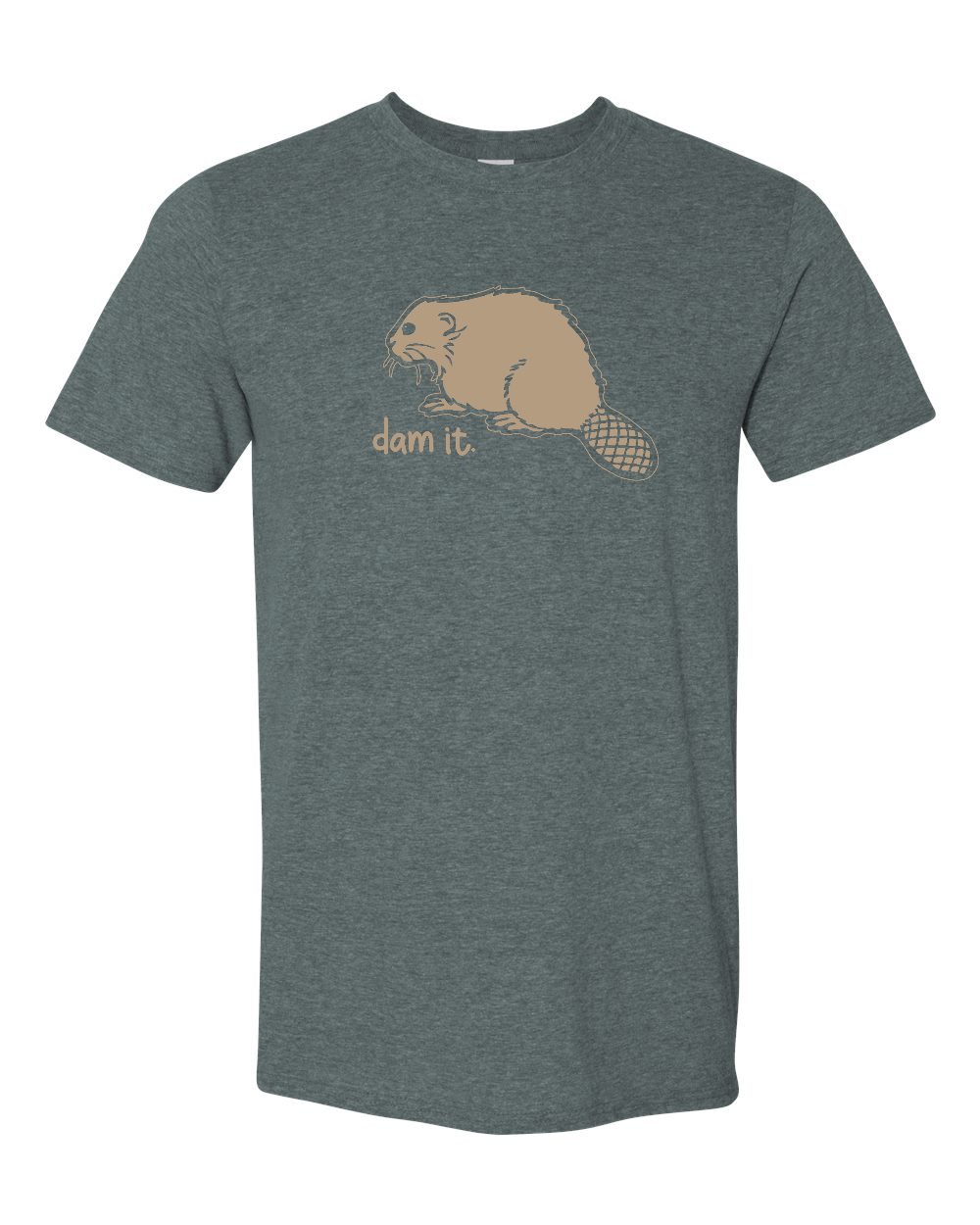 Gildan 64000 Unisex Softstyle® T-Shirt Dark Heather front mockup