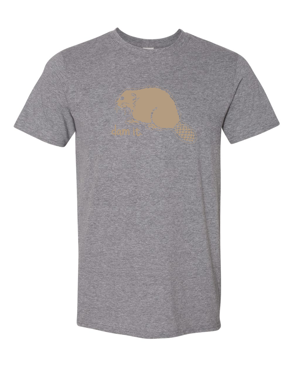 Gildan 64000 Unisex Softstyle® T-Shirt Graphite Heather front mockup
