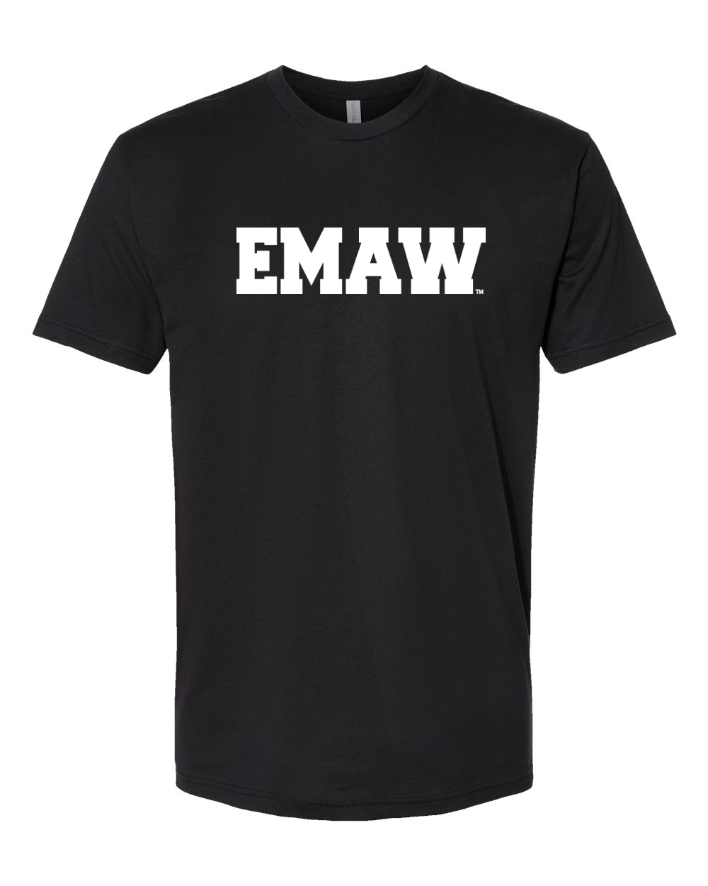 Next Level Unisex Cotton T-Shirt Black front mockup
