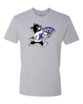 Next Level Unisex Cotton T-Shirt Heather Grey front mockup